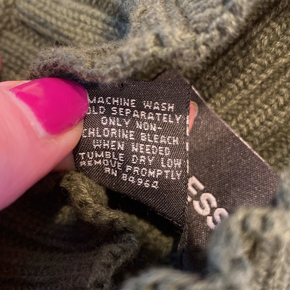 Express Knit Sweater 100% Cotton Dark Green Medium - Picture 4 of 12